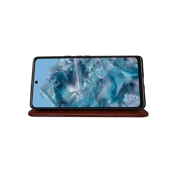 Lompakkokotelo 3-kortti Google Pixel 9 Pro - Ruskea