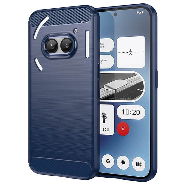 Børstet silikone cover til Nothing Phone 2a Plus - Blå