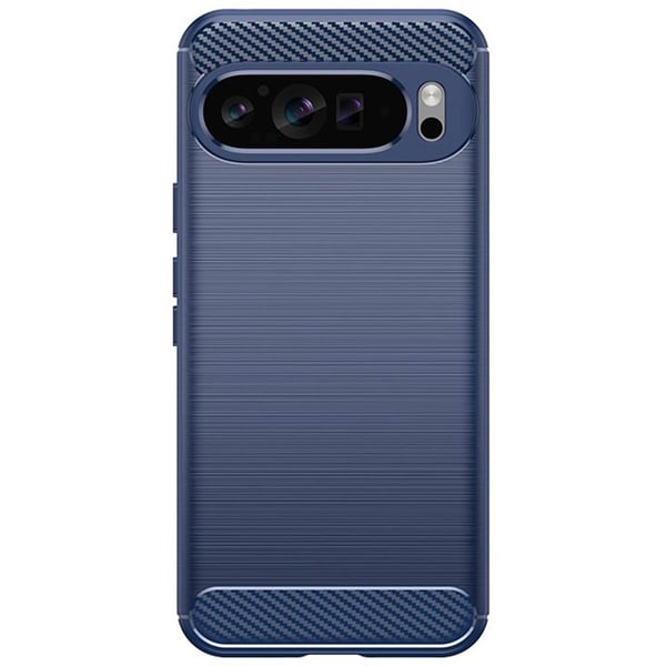 Børstet silikondeksel til Google Pixel 9 Pro XL - Blå