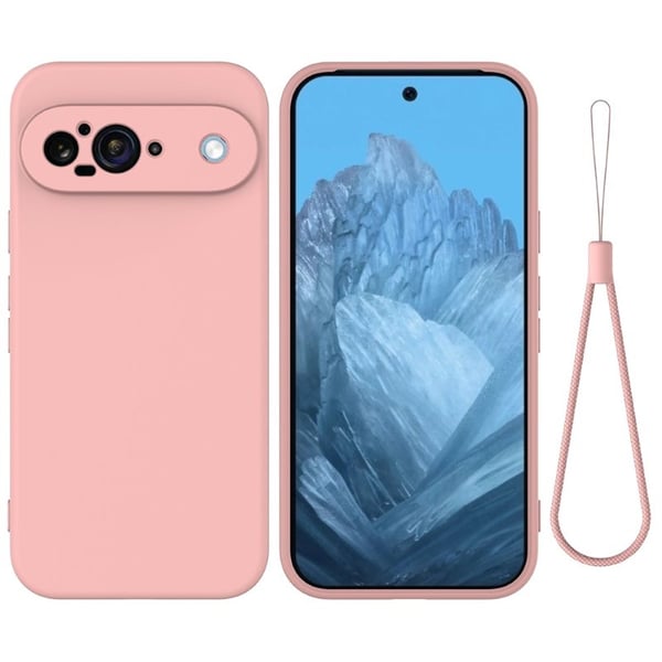 Liquid silikon skal till Google Pixel 9 - Pink