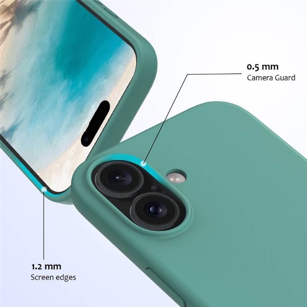 Liquid silikonisuoja Apple iPhone 16 - Pine Green