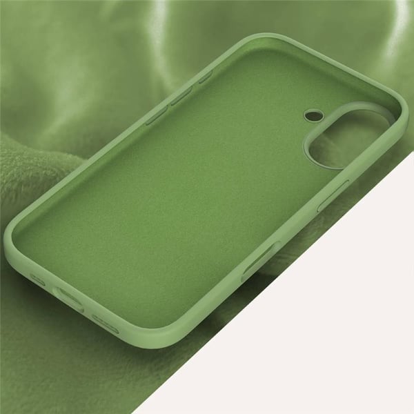 Liquid silikone cover til Apple iPhone 16 - Matcha Green