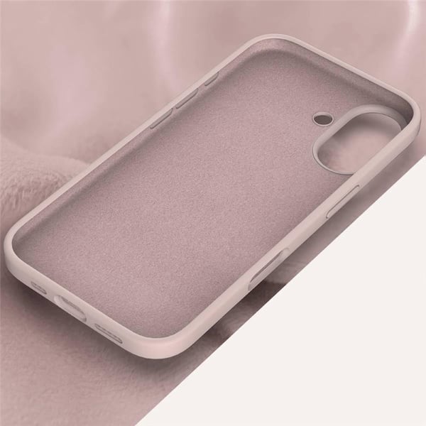 Liquid silikone cover til Apple iPhone 16 - Pink Sand