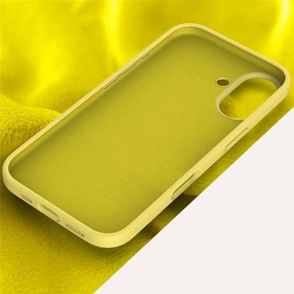 Liquid silikone cover til Apple iPhone 16 Plus - Canary Yellow