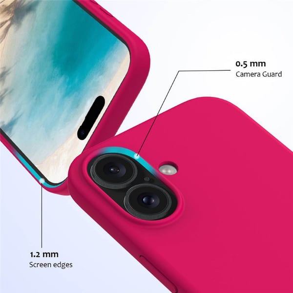 Liquid silikon skal till Apple iPhone 16 Plus - Dragon Fruit