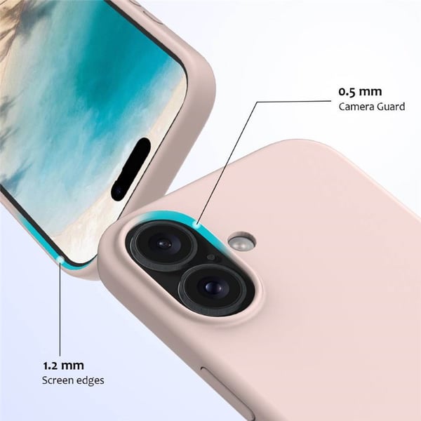 Liquid silikonisuoja Apple iPhone 16 Plus - Pink Sand
