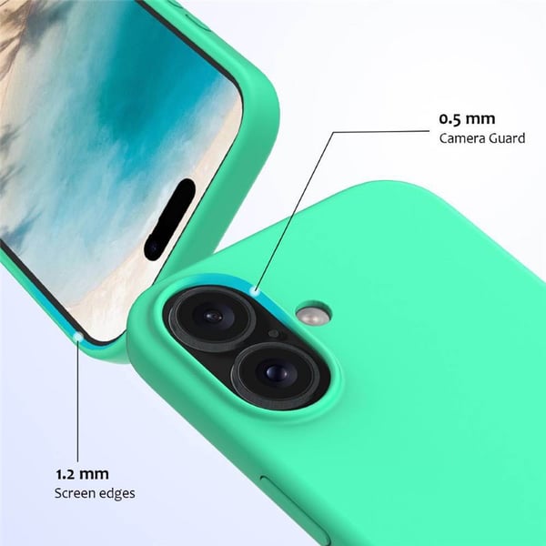 Liquid silikon skal till Apple iPhone 16 Plus - Spearmint