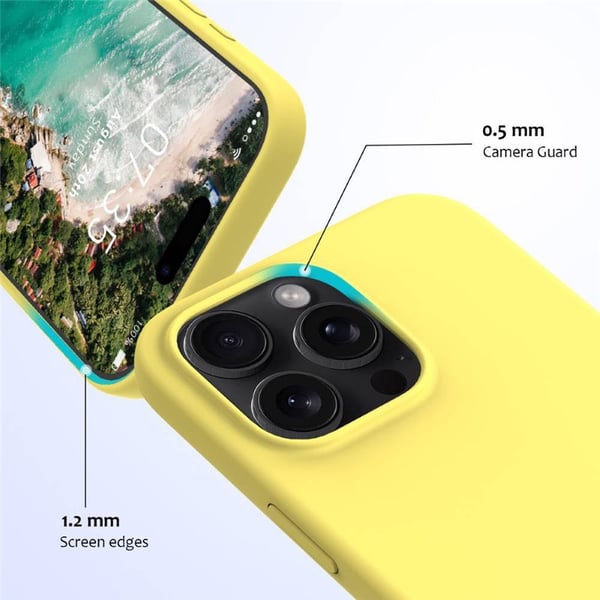Liquid silikonisuoja Apple iPhone 16 Pro - Canary Yellow