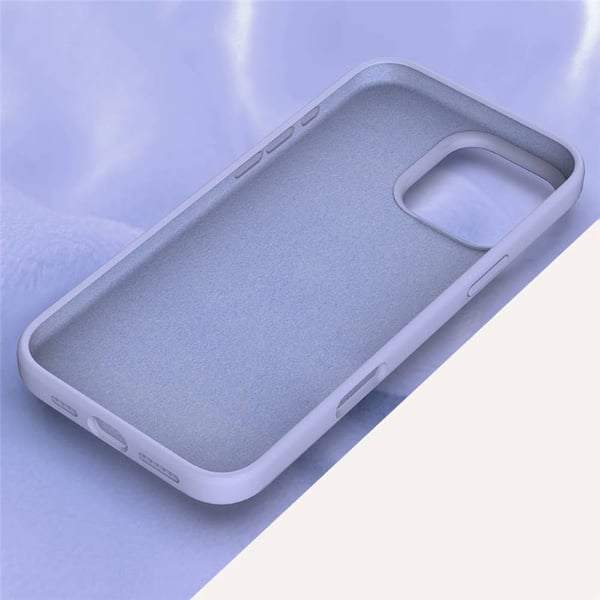 Liquid silikone cover til Apple iPhone 16 Pro - Pale Purple