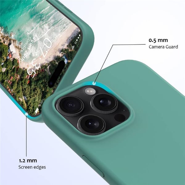 Liquid silikone cover til Apple iPhone 16 Pro - Pine Green