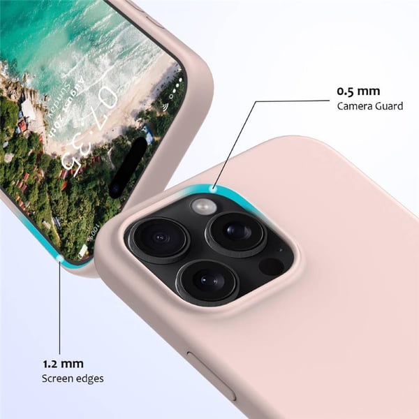 Liquid silikone cover til Apple iPhone 16 Pro - Pink Sand