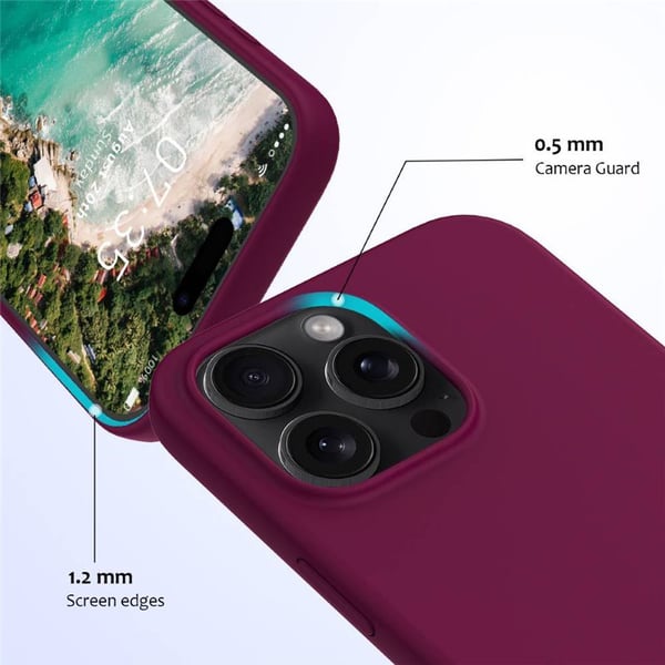 Liquid silikone cover til Apple iPhone 16 Pro - True Berry