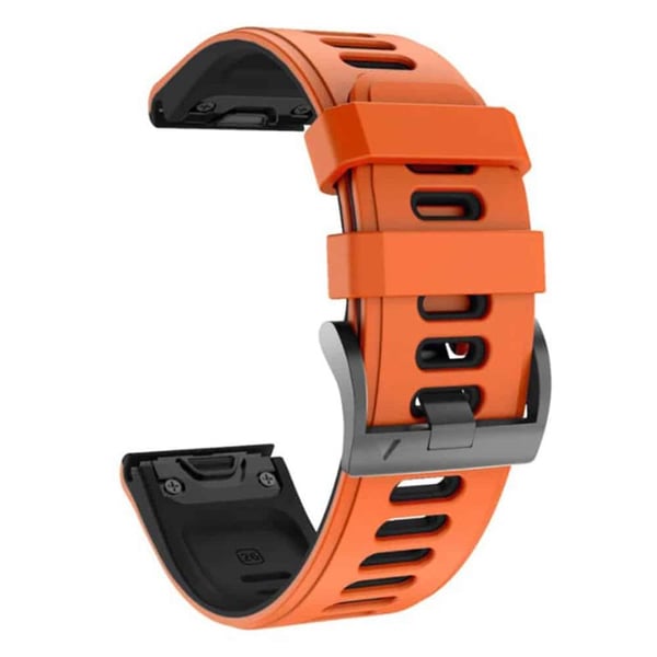 Twin klokkereim til Garmin Fenix 8 (47mm) - Oransje/svart