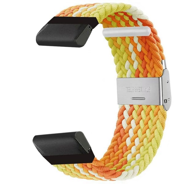 Punottu Kellon ranneke Garmin Fenix E - Gradient orange