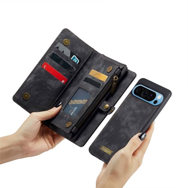CaseMe mobilcover 008 8-kort til Google Pixel 9 Pro XL - Sort/gr