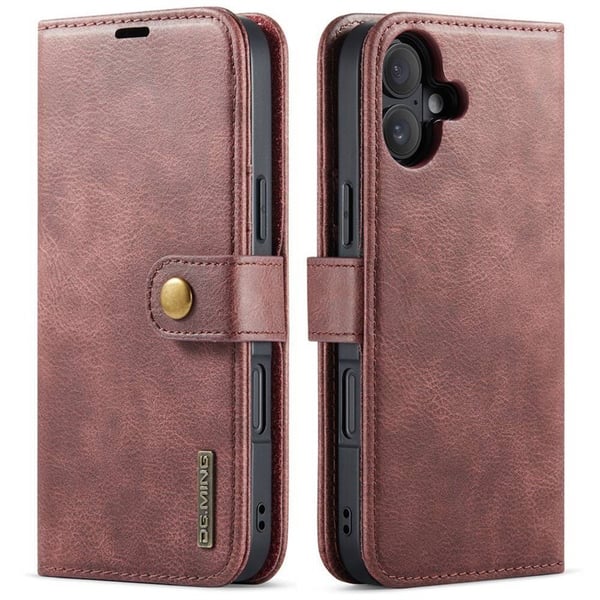 Lompakkokotelo DG-Ming 2i1 Apple iPhone 16 - Punainen