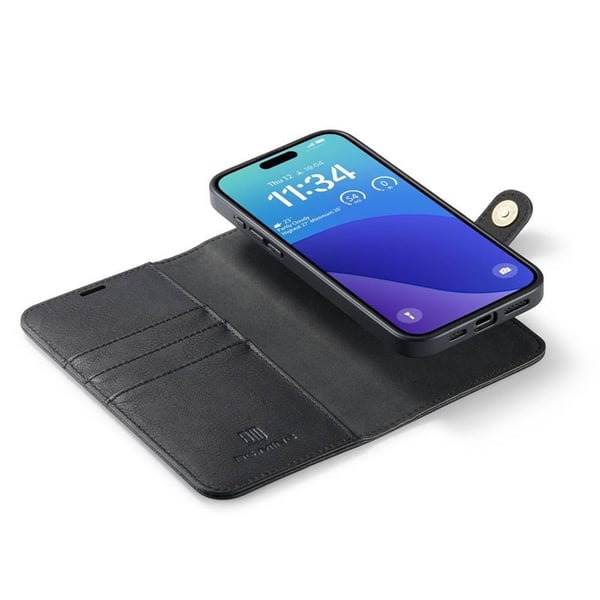 Lompakkokotelo DG-Ming 2i1 Apple iPhone 16 Pro - Musta