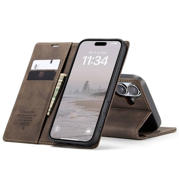 CaseMe mobilcover 013 til Apple iPhone 16 Plus - Coffee