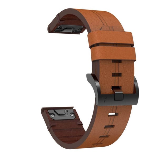 Nail læder urrem easyfit til Garmin Fenix 8 (47mm) - Chestnut