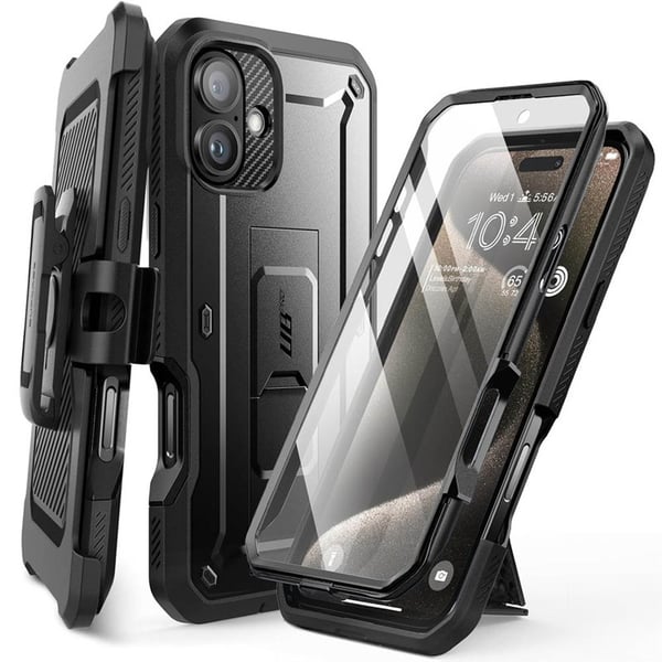 SUPCASE UB Pro cover til Apple iPhone 16 - Sort SUPCASE UB Pro cover til Apple iPhone 16 - Sort