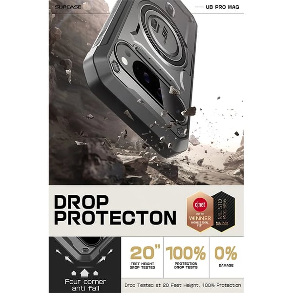 SUPCASE UB Pro Mag deksel til Google Pixel 9 Pro XL - Svart