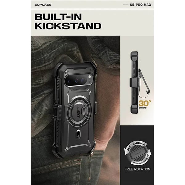 SUPCASE UB Pro Mag kuori Google Pixel 9 - Musta