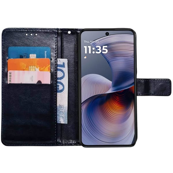 Wallet cover 3-kort til Motorola G55 - Mørkeblå