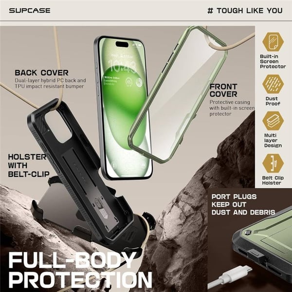 SUPCASE UB Pro kuori Apple iPhone 16 Pro Max - Guldan