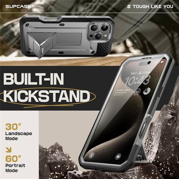 SUPCASE UB Pro kuori Apple iPhone 16 Pro Max - TiGray