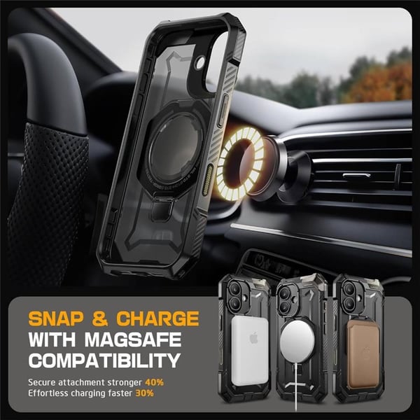 SUPCASE UB Grip deksel til Apple iPhone 16 Plus - Svart