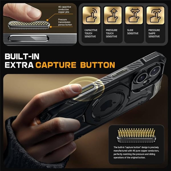 SUPCASE UB Grip deksel til Apple iPhone 16 Plus - Svart