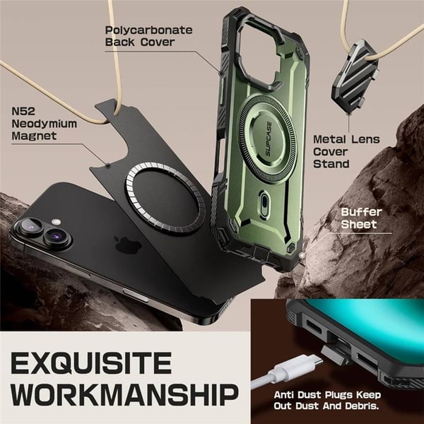 SUPCASE UB Mag XT cover til Apple iPhone 16 - Guldan
