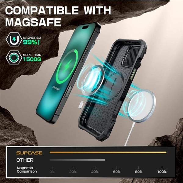 SUPCASE UB Mag XT cover til Apple iPhone 16 - Guldan
