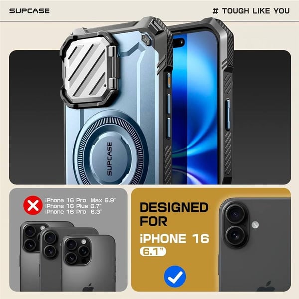 SUPCASE UB Mag XT cover til Apple iPhone 16 - Tilt