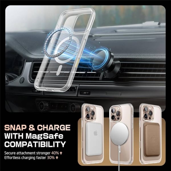 SUPCASE UB Mag Stand cover til Apple iPhone 16 Pro - Clear