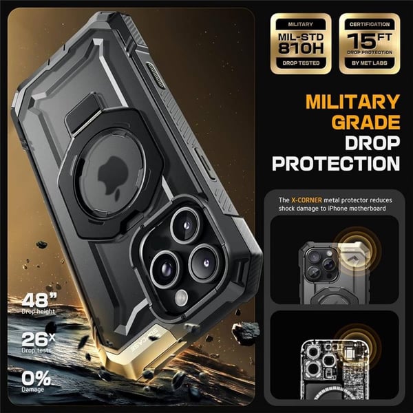 SUPCASE UB Grip deksel til Apple iPhone 16 Pro - Svart
