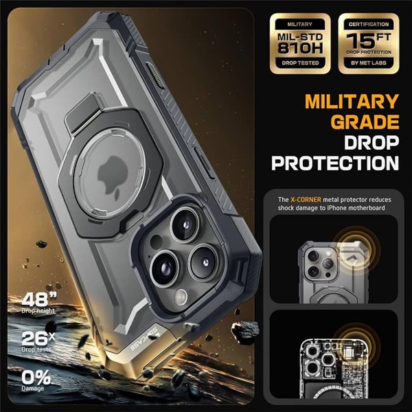 SUPCASE UB Grip kuori Apple iPhone 16 Pro - Grey