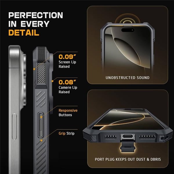 SUPCASE UB Grip kuori Apple iPhone 16 Pro - Grey