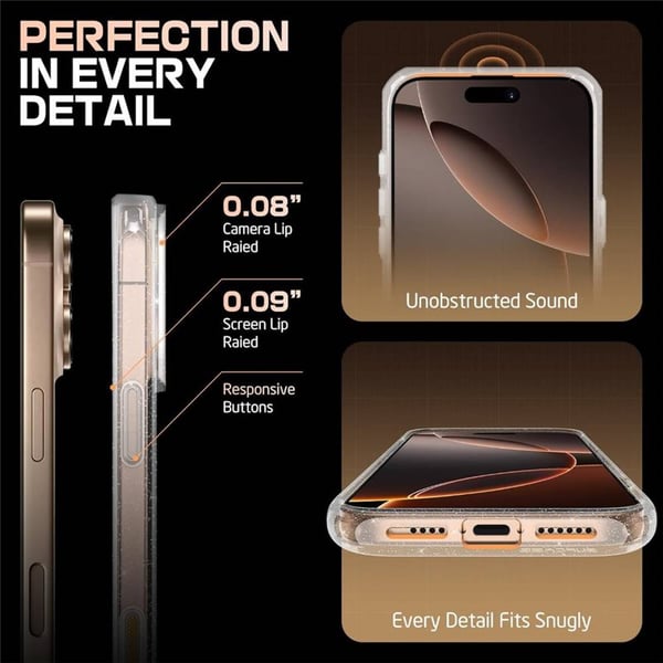 SUPCASE UB Mag cover til Apple iPhone 16 Pro Max - Glitterpink