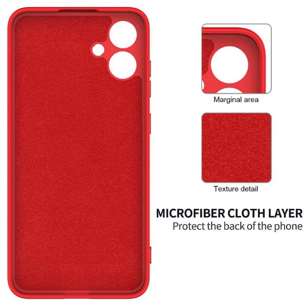 Liquid silikone cover til Samsung Galaxy A06 - Rød