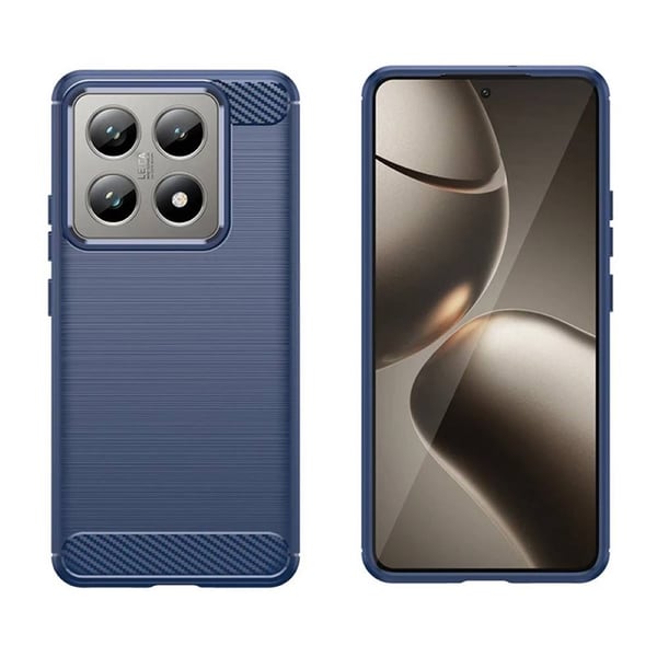 Børstet silikone cover til Xiaomi 14T Pro - Blå