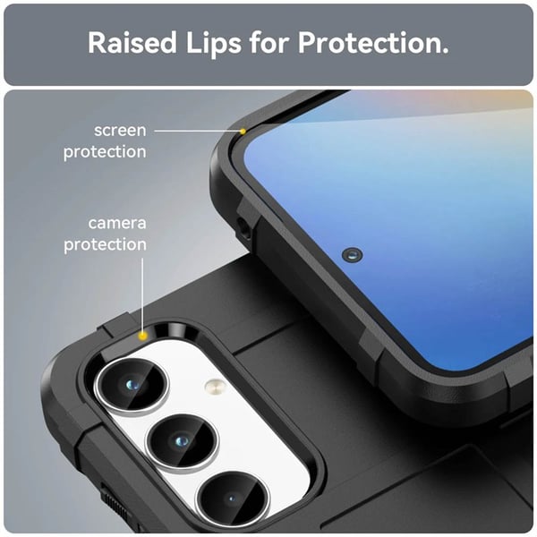 Rugged Shield kuori Samsung Galaxy A25 5G - Musta