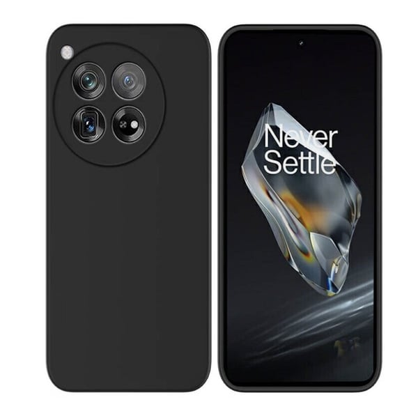 Liquid silikone cover til OnePlus 12R - Sort Liquid silikone cover til OnePlus 12R - Sort