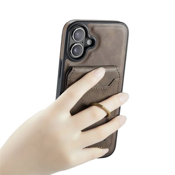 DG-Ming Magking K1 2i1 cover til Apple iPhone 16 Plus - Coffee
