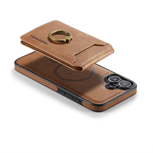 DG-Ming Magking K1 2i1 cover til Apple iPhone 16 Plus - Brun