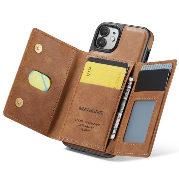DG-Ming Magking K2 2i1 cover til Apple iPhone 12 - Brun