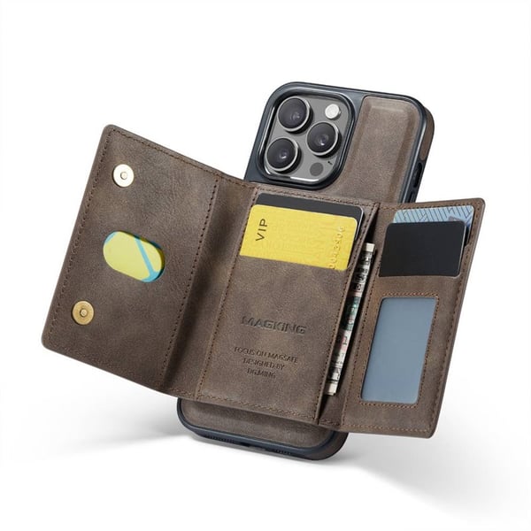 DG-Ming Magking K2 2in1 kotelo Apple iPhone 14 Pro - Coffee