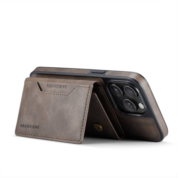 DG-Ming Magking K2 2i1 cover til Apple iPhone 15 Pro - Coffee