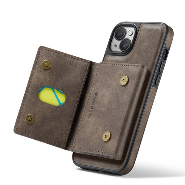 DG-Ming Magking K2 2i1 deksel til Apple iPhone 14 Plus - Coffee