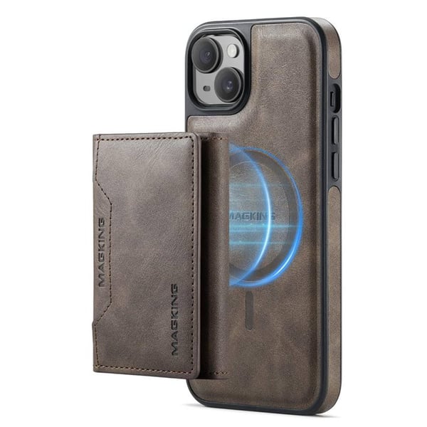 DG-Ming Magking K2 2i1 deksel til Apple iPhone 14 - Coffee